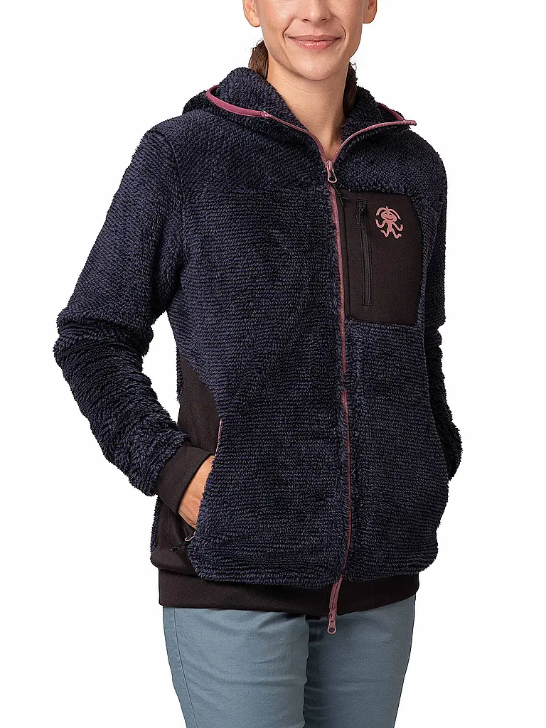 RAFIKI | Chaqueta polar Tarifia con capucha para mujer | Azul oscuro