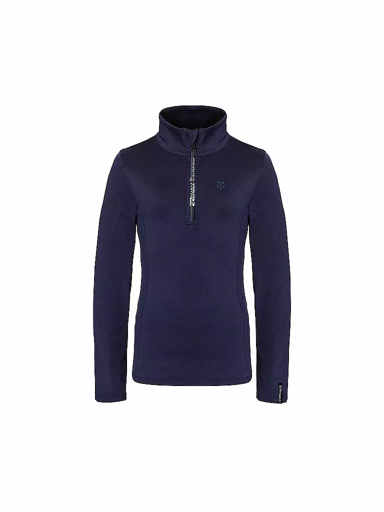 REHALL | Camiseta interior con cremallera para niña Micha-R-JR | Azul oscuro