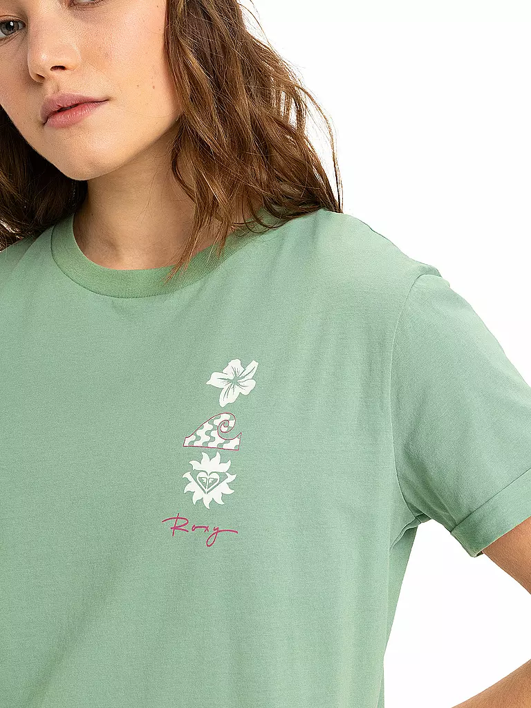 ROXY | Beachshirt de mujer Oceanregular Art | Verde claro