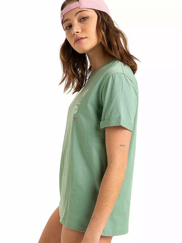 ROXY | Beachshirt de mujer Oceanregular Art | Verde claro