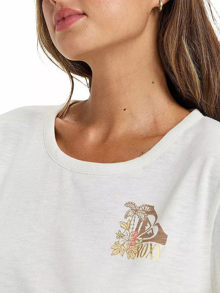 ROXY | Beachshirt Oceanwave Regular para mujer | Crema