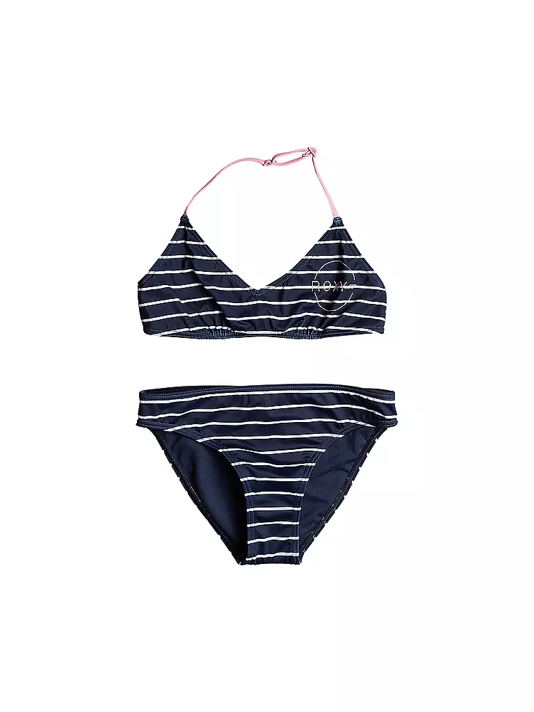 ROXY | Mädchen Bikini Bico Basic Stripe | Azul oscuro