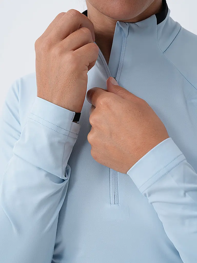 RUKKA | Camiseta de running para mujer Maalo con cremallera | Azul claro