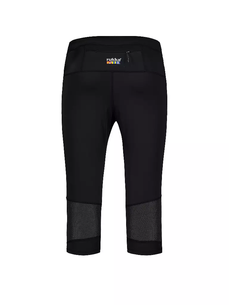 RUKKA | Herren 3/4 Lauftight Matki | Negro