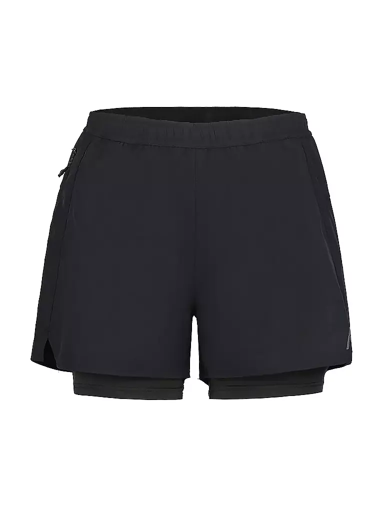 RUKKA | Pantalón corto de running 2 en 1 Makela para mujer | Negro