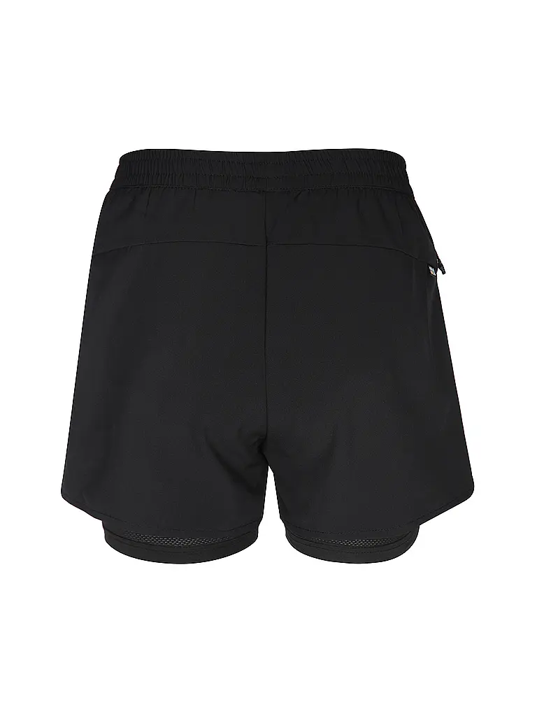 RUKKA | Pantalón corto de running para mujer Makela 2 en 1 | Negro