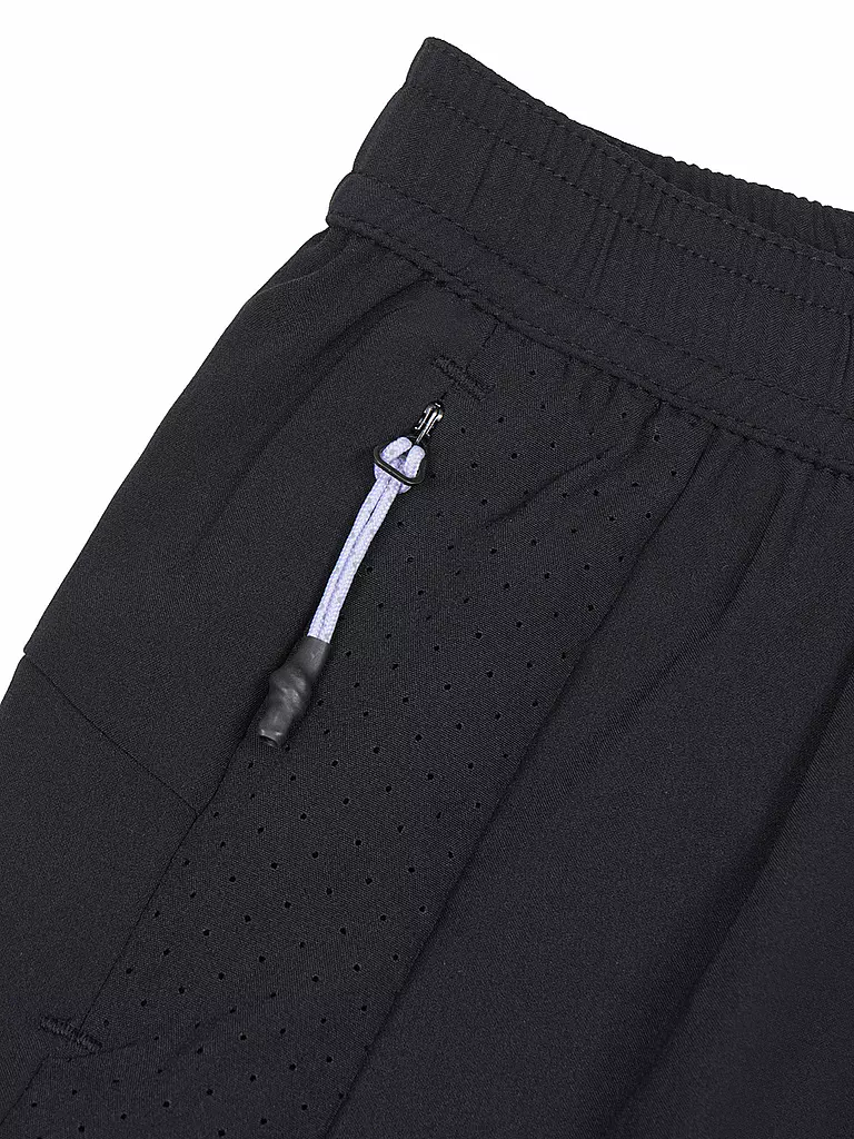 RUKKA | Pantalón corto de running para mujer Makela Print 2en1 | Negro