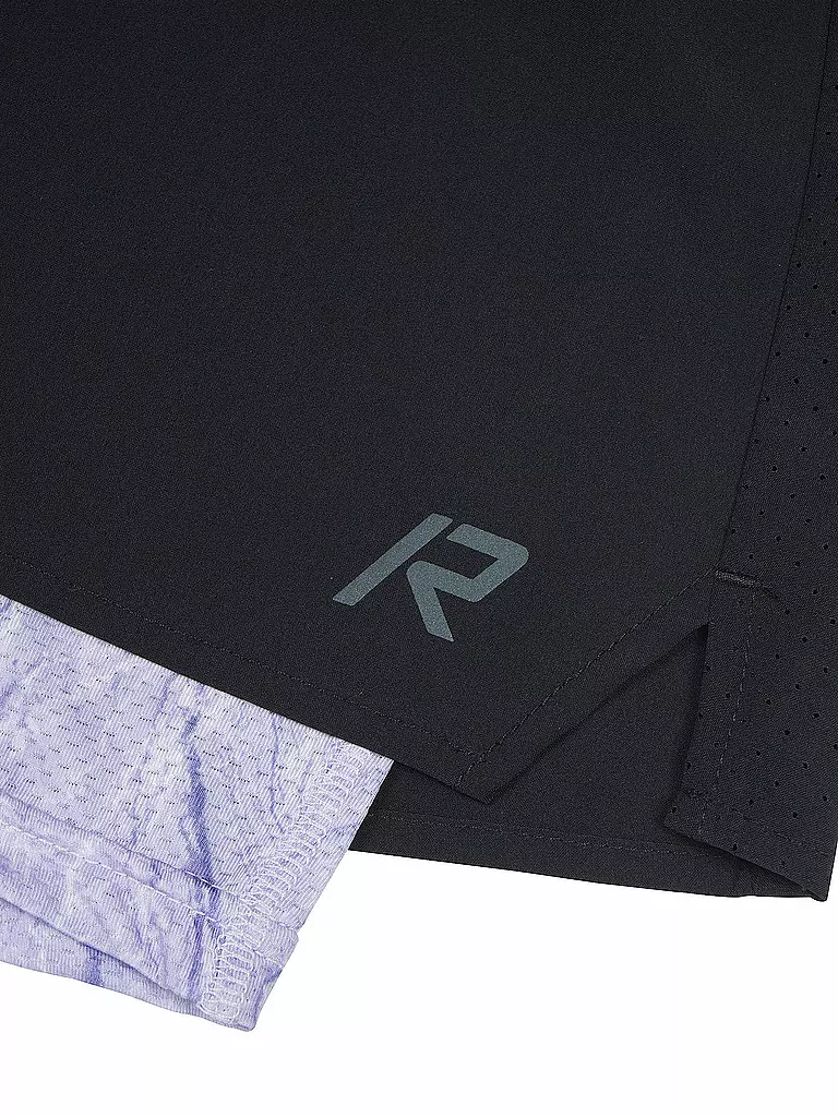 RUKKA | Pantalón corto de running para mujer Makela Print 2en1 | Negro