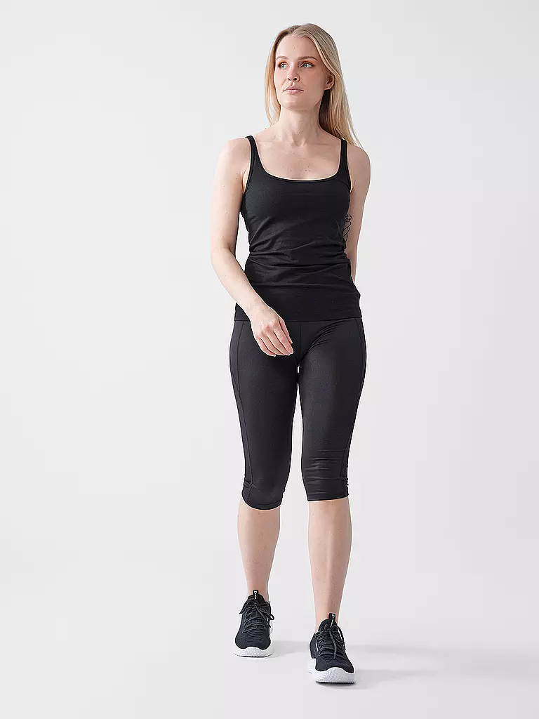 RUKKA | Pantalones de running 3/4 Maakeski para mujer | Negro