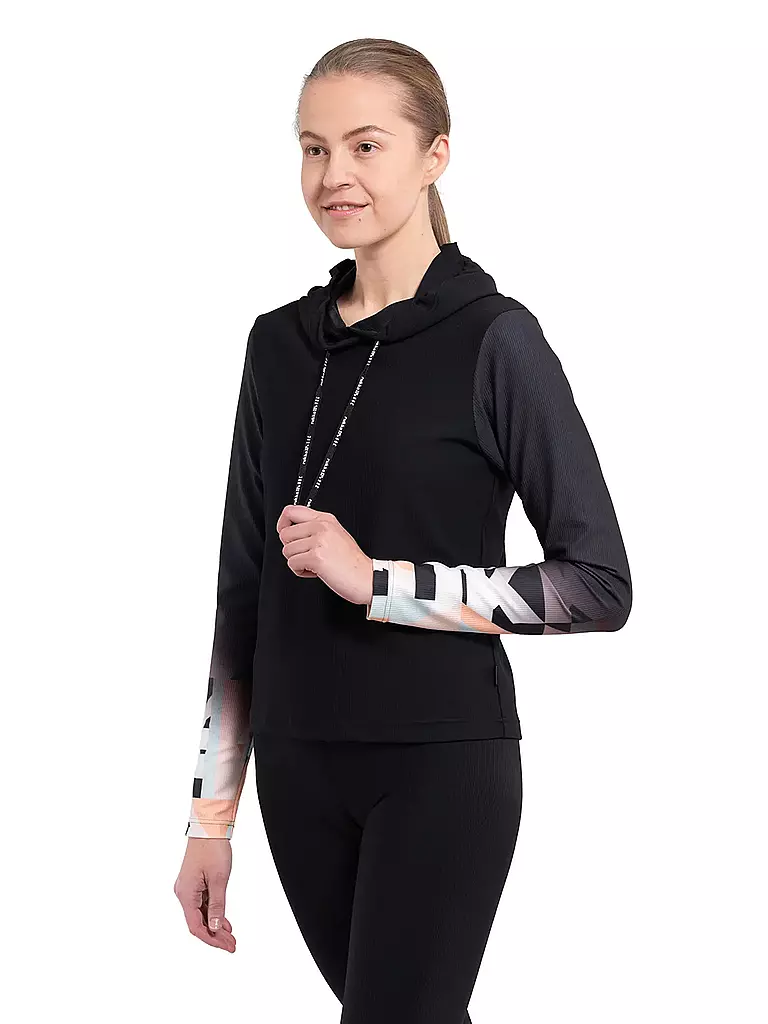 RUKKA | Sudadera con capucha para correr Ylijala para mujer | Negro