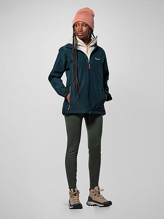 SALEWA | Chaqueta de senderismo para mujer Puez Aqua 4 2.5L Powertex con capucha