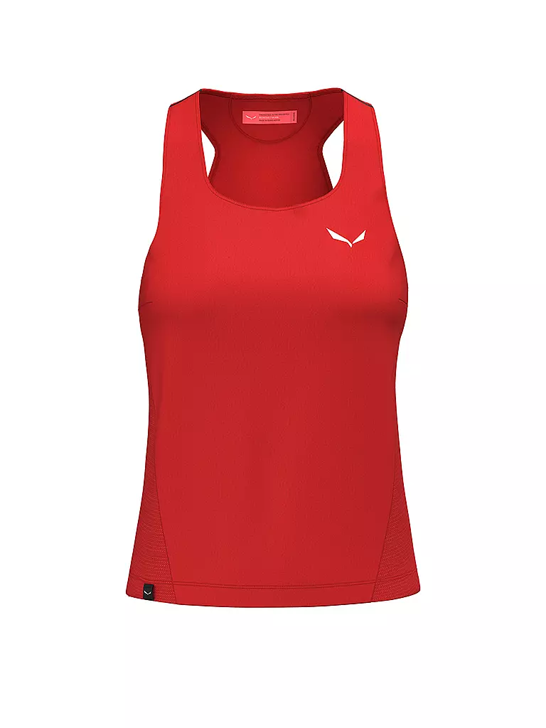 SALEWA | Camiseta de tirantes funcional Dry'Ton Hybrid para mujer | Rojo