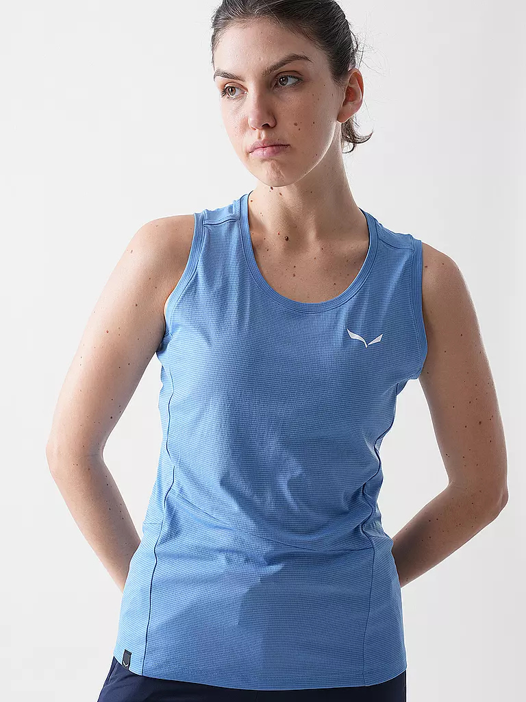 SALEWA | Camiseta de tirantes funcional para mujer Puez Sporty Dry'Ton | Azul claro