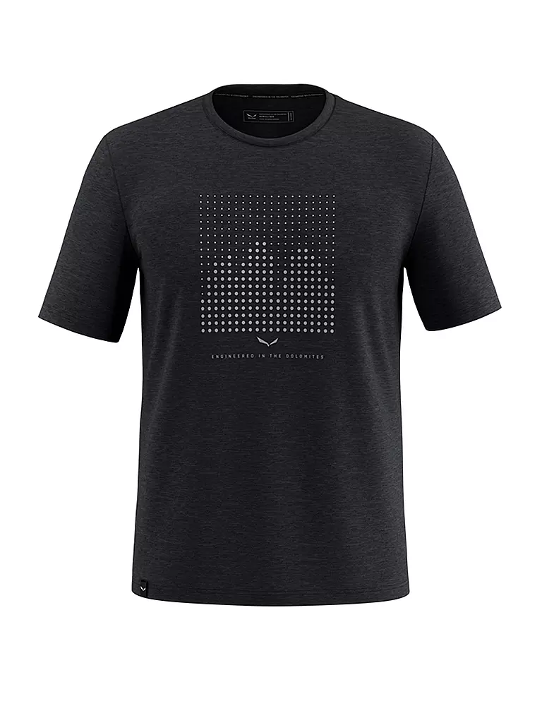 SALEWA | Camiseta funcional de hombre Eagle Dotted Merino | Negro