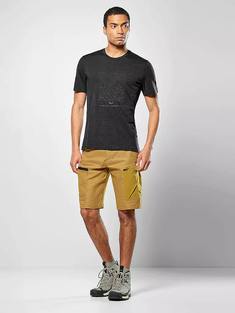 SALEWA | Camiseta funcional de hombre Eagle Dotted Merino | Negro