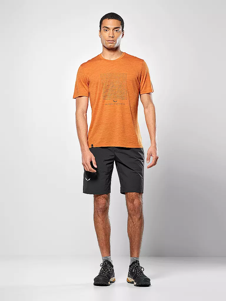 SALEWA | Camiseta funcional de hombre Eagle Dotted Merino | Naranja