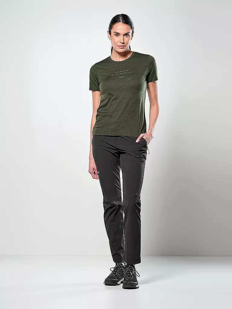SALEWA | Camiseta funcional de mujer Eagle Eitd Merino | Oliva