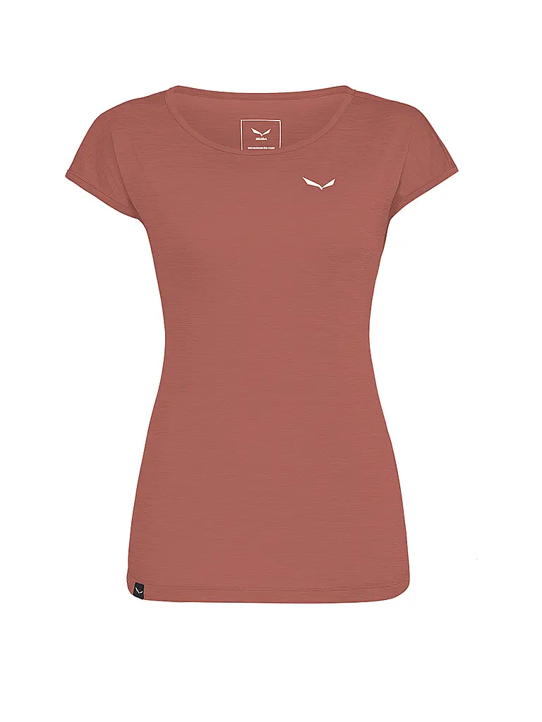 SALEWA | Camiseta funcional de mujer Puez Melange Dry | Cobre