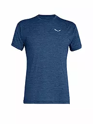 SALEWA | Camiseta funcional para hombre Puez Melange Dry | Azul oscuro