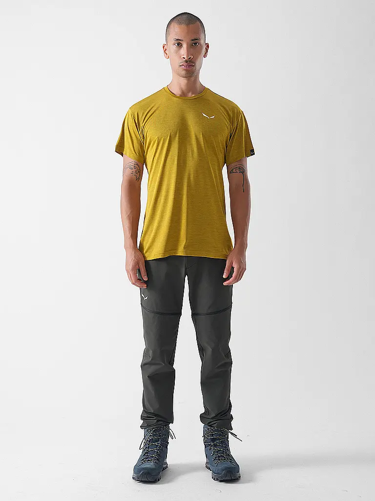 SALEWA | Camiseta funcional para hombre Puez Melange Dry | Oro