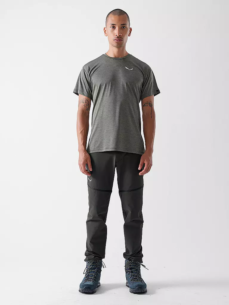 SALEWA | Camiseta funcional para hombre Puez Melange Dry | Oliva