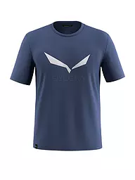 SALEWA | Camiseta funcional para hombre Solidlogo Dri-Release® | Azul oscuro