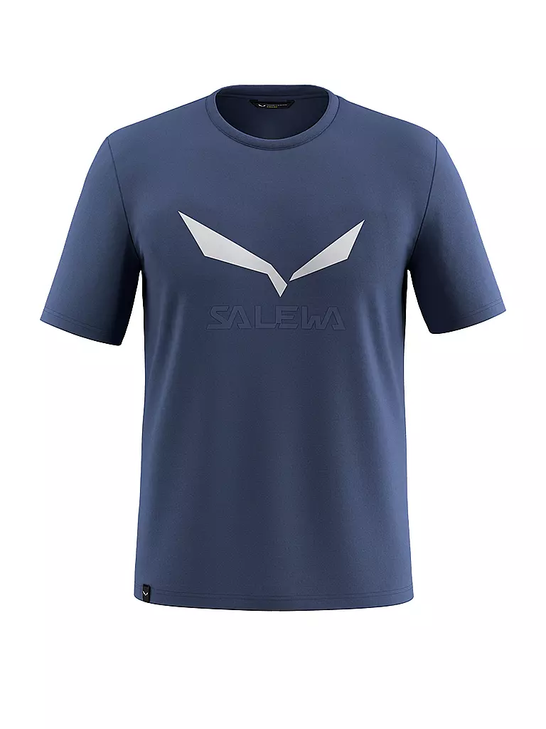 SALEWA | Camiseta funcional para hombre Solidlogo Dri-Release® | Azul oscuro