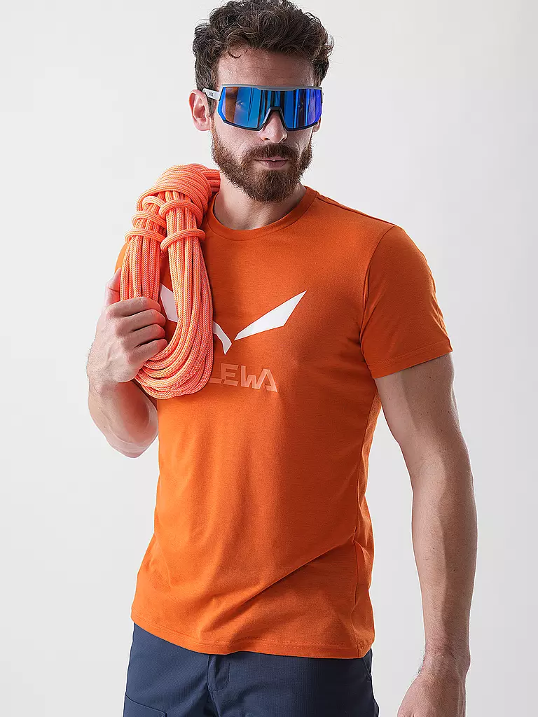 SALEWA | Camiseta funcional para hombre Solidlogo Dri-Release® | Naranja