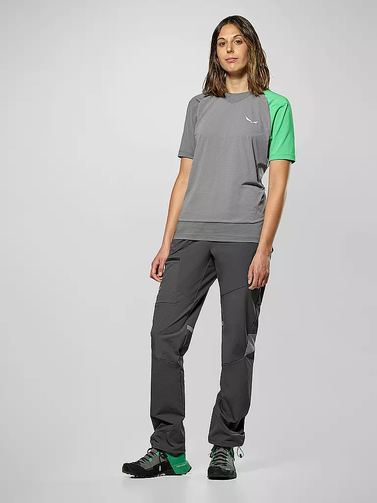 SALEWA | Camiseta funcional para mujer NXT Hybrid | Gris claro