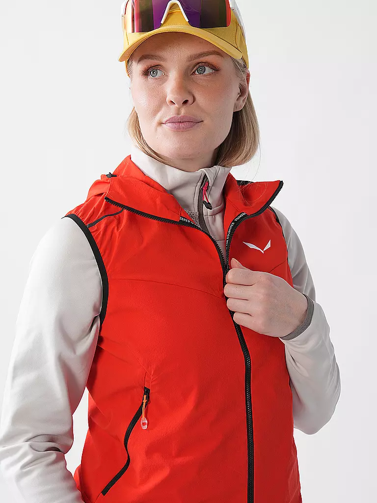 SALEWA | Chaleco outdoor para mujer Pedroc Durastretch Light con capucha | 