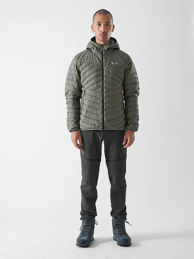 SALEWA | Chaqueta aislante con capucha de plumón RDS Brenta para hombre | Oliva