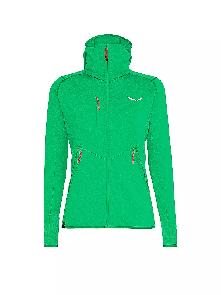 SALEWA | Chaqueta con capucha para mujer Agner Hybrid Polarlite Durastretch | Verde