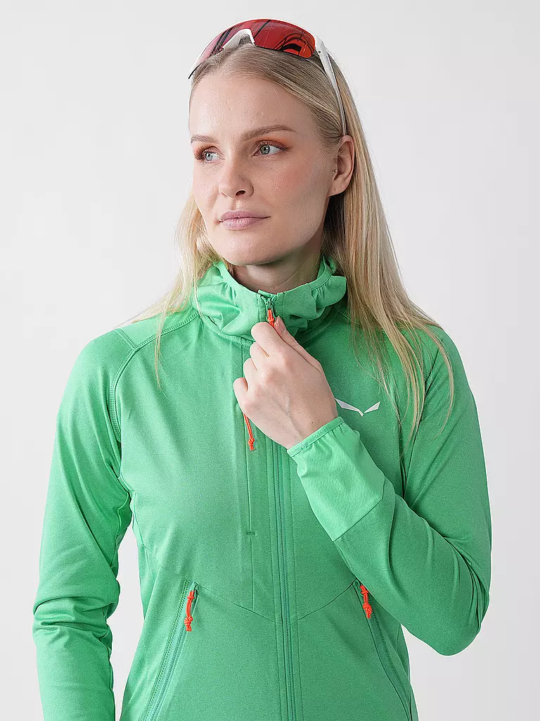 SALEWA | Chaqueta con capucha para mujer Agner Hybrid Polarlite Durastretch | 