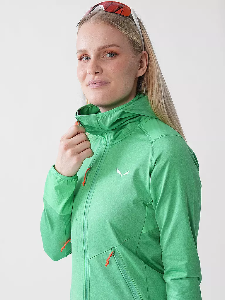 SALEWA | Chaqueta con capucha para mujer Agner Hybrid Polarlite Durastretch | 