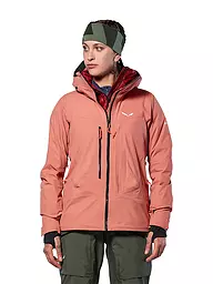 SALEWA | Chaqueta de esquí de travesía para mujer Sella 3L PTX con capucha | Coral