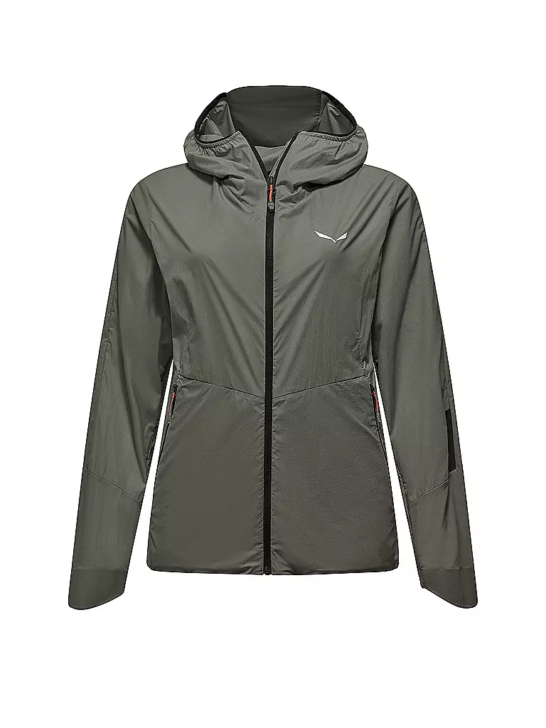 SALEWA | Chaqueta de mujer con capucha Pedroc Wind | Oliva