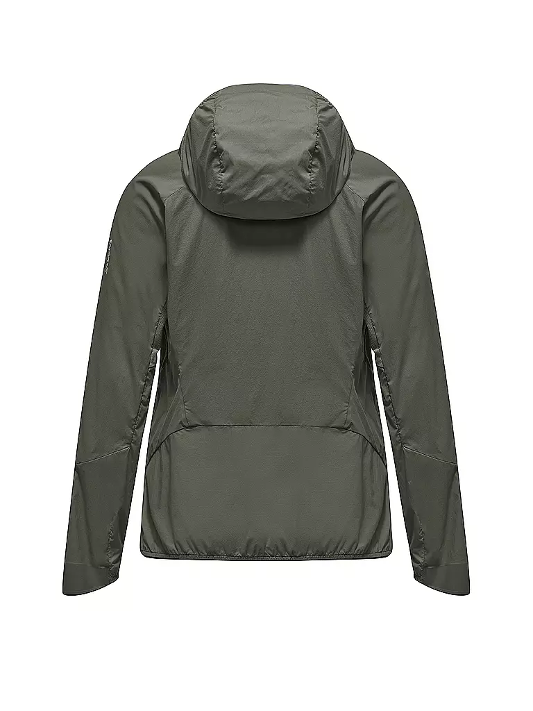 SALEWA | Chaqueta de mujer con capucha Pedroc Wind | Oliva