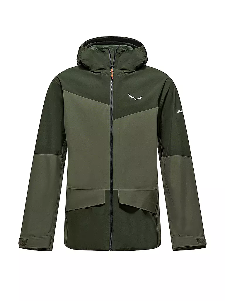 SALEWA | Chaqueta de senderismo para hombre Puez 2L Gore-Tex® con capucha | Oliva
