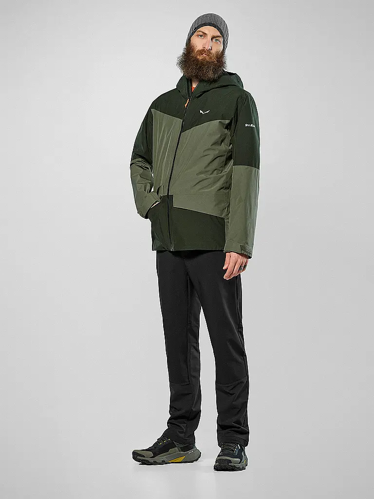 SALEWA | Chaqueta de senderismo para hombre Puez 2L Gore-Tex® con capucha | Oliva