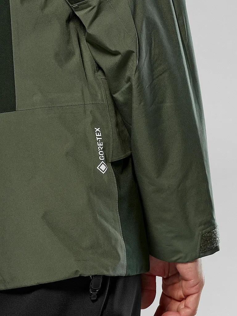 SALEWA | Chaqueta de senderismo para hombre Puez 2L Gore-Tex® con capucha | Oliva