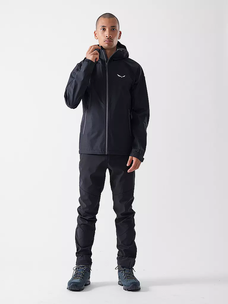 SALEWA | Chaqueta de senderismo para hombre Puez Aqua 3 Powertex | Negro
