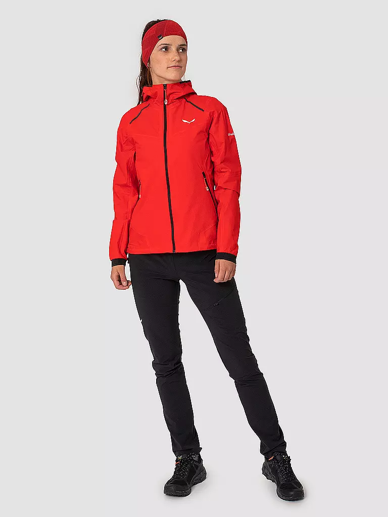 SALEWA | Chaqueta de senderismo para mujer Pedroc 2.5L Powertex Light | Rojo