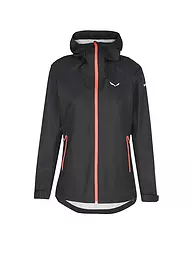 SALEWA | Chaqueta de senderismo para mujer Puez (Aqua 3) PTX con capucha | Negro