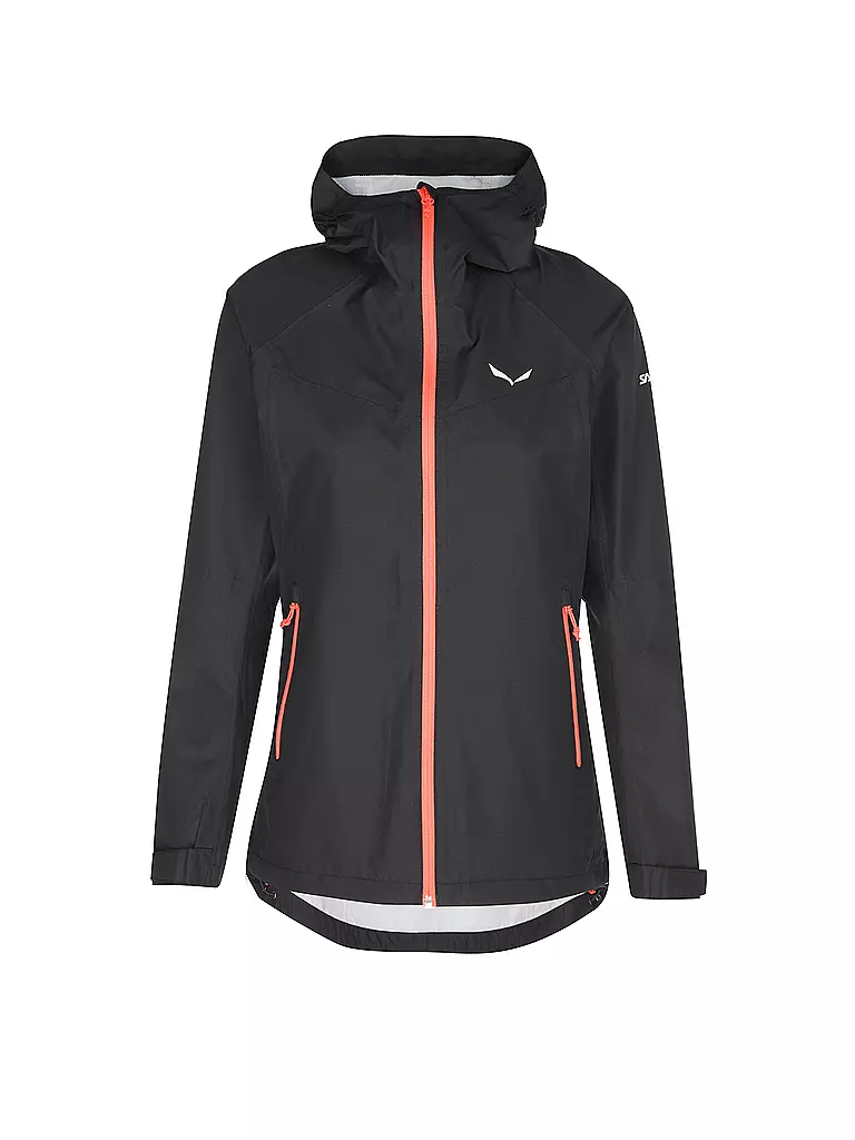 SALEWA | Chaqueta de senderismo para mujer Puez (Aqua 3) PTX con capucha | Negro
