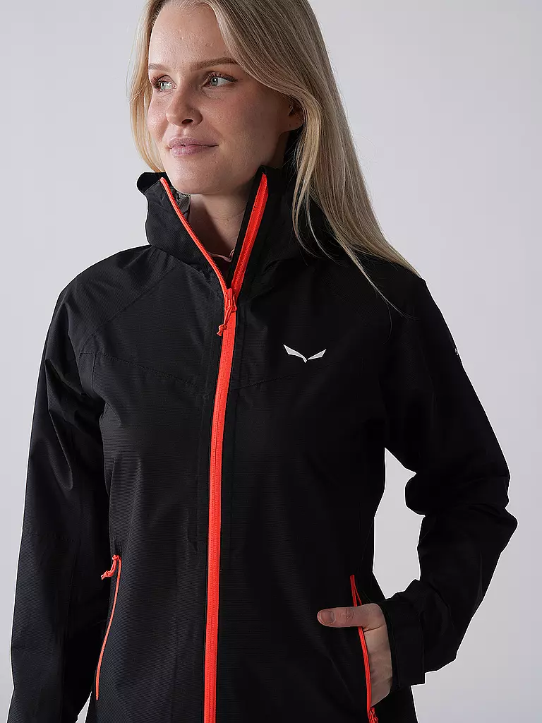 SALEWA | Chaqueta de senderismo para mujer Puez (Aqua 3) PTX con capucha |