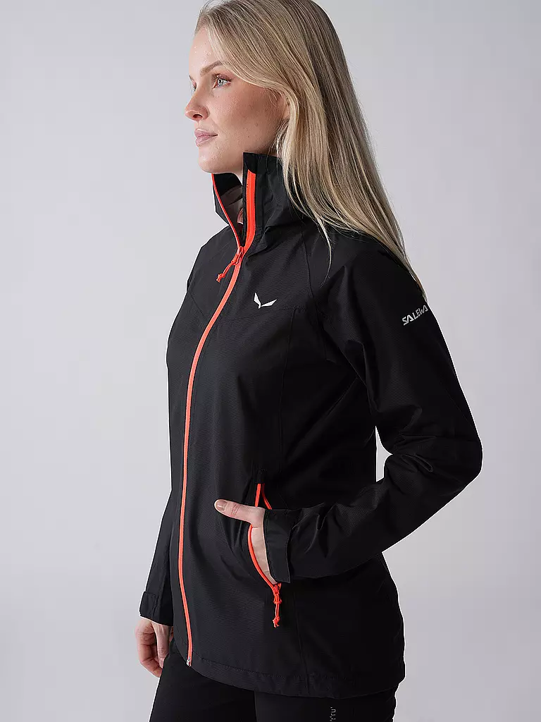 SALEWA | Chaqueta de senderismo para mujer Puez (Aqua 3) PTX con capucha |