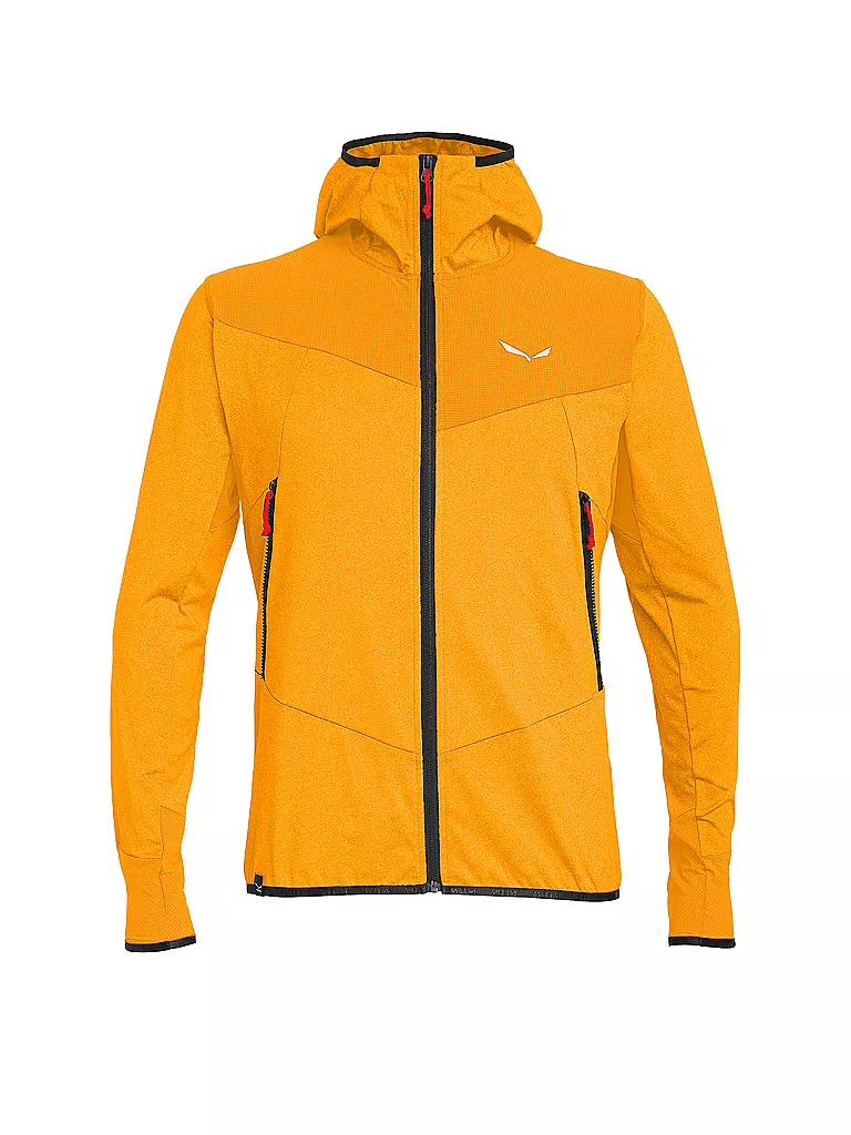 SALEWA | Chaqueta híbrida para hombre Agner Polarlite Durastretch con capucha | Naranja