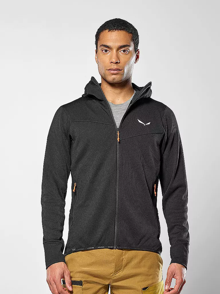 SALEWA | Chaqueta híbrida para hombre Puez Waffle Polarlite | Negro
