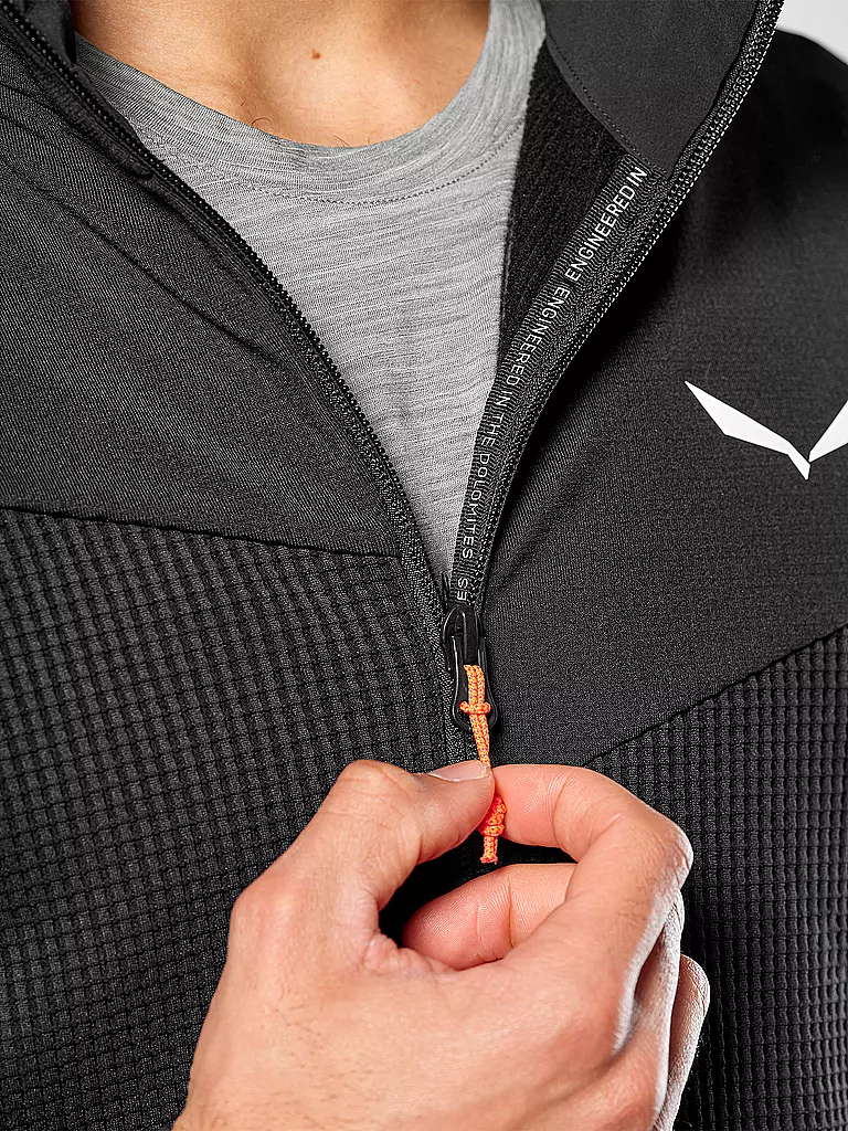 SALEWA | Chaqueta híbrida para hombre Puez Waffle Polarlite | Negro