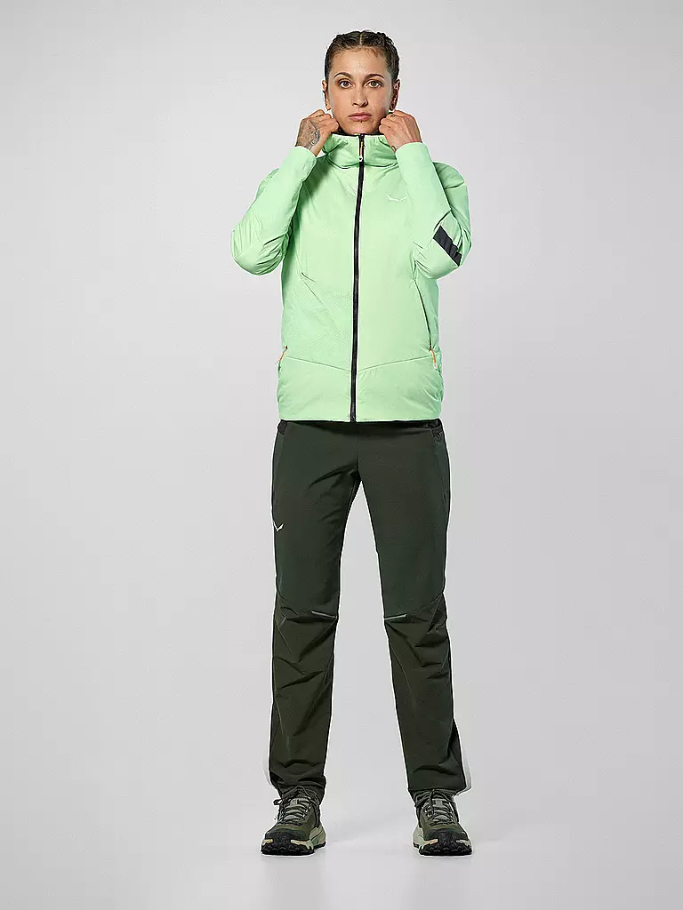 SALEWA | Chaqueta híbrida para mujer Pedroc TQ Air con capucha | Verde claro